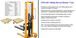 1000Kg Standard Leg Manual Hydraulic Stacker Lifter 3.0M Lift