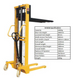 1Ton Heavy Duty Manual Fork Stacker Truck Lifting 1.6m