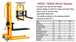 250kg Capacity Hand Winch Stacker 1.56m Lift High