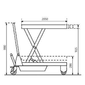 Manual Extra Large Scissor Lifter Table Lifter Capacity 1000Kg 