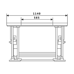 Low Profile U Shape Electric Scissor Table Lifter 1000Kg 