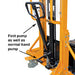 1Ton Heavy Duty Manual Fork Stacker Lifting 1.6m 