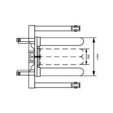 Manual Stacker Lifter Straddle Leg 1T Lift Height 1600MM 