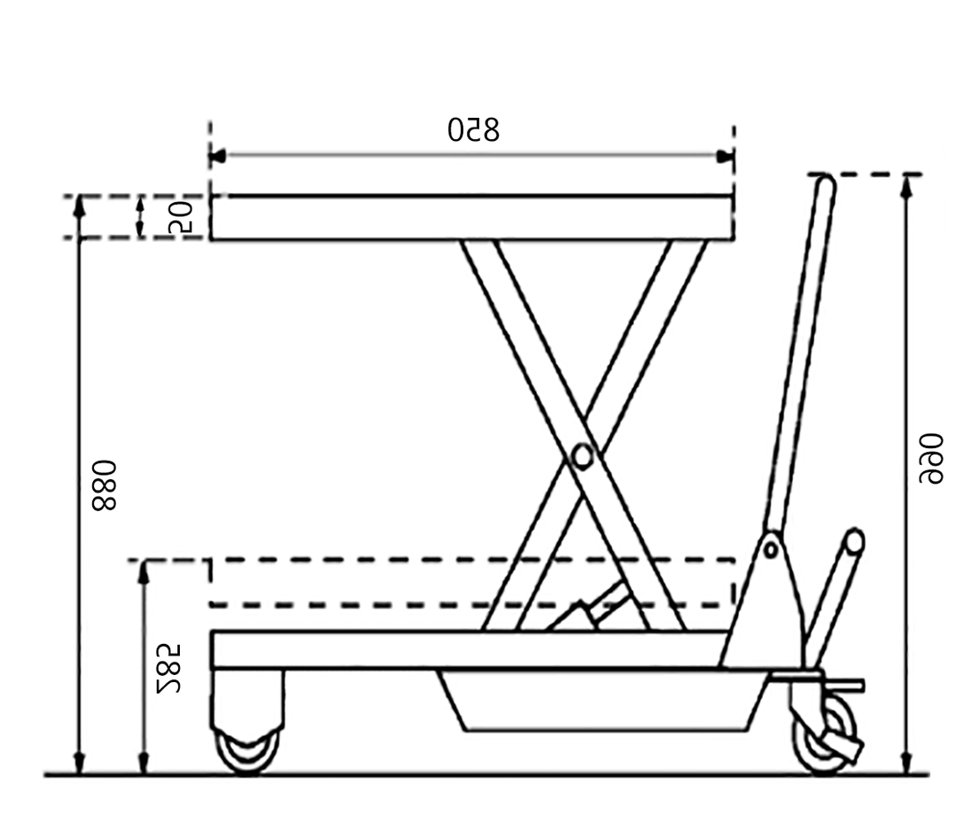 Manual Scissor Lift Table Capacity 300KG 