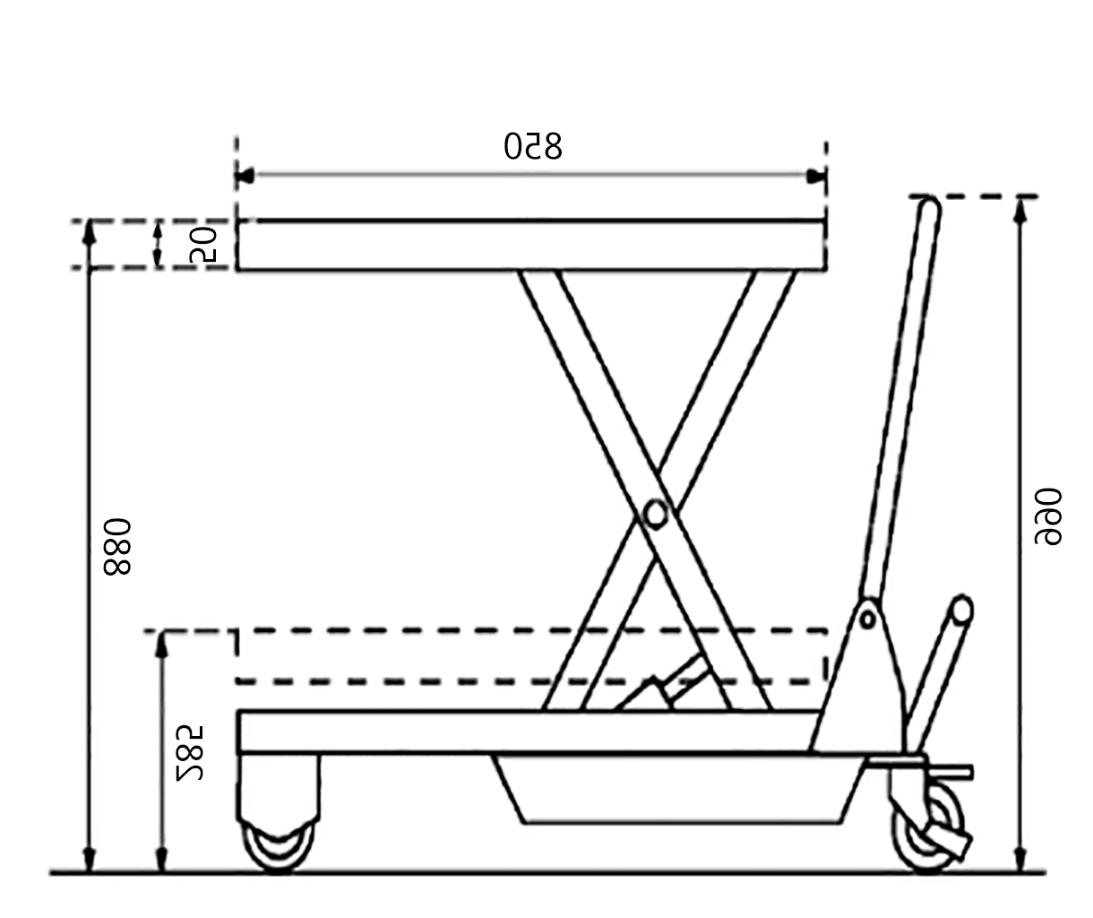 Manual Scissor Lift Table Capacity 300KG 